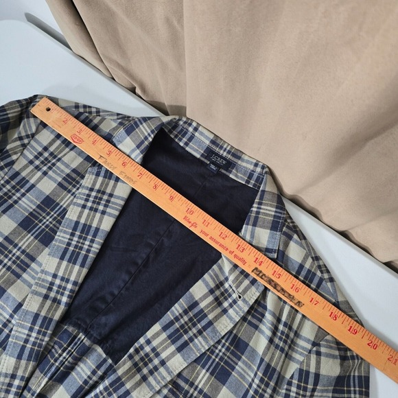 J Crew Ludlow Jacket Mens Large Plaid‎ 2 Button Unstructured Lightweight Blazer - Picture 11 of 14